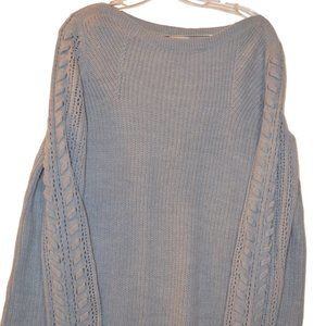 St. John's Bay Grey Acrylic Knit Long Sleeves Women Sweater L